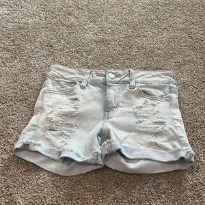 USED American Eagle jean shorts, size 0 next level stretch